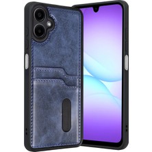 Hnrlishp Newface  Galaxy A07 4g Sara Kartvizitli Deri Kılıf - Lacivert