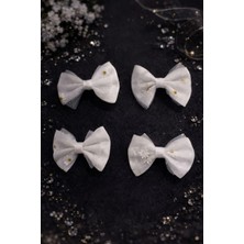 Nati Co Beyaz Tüllü Şık Bebek Tokası (4 Cm)