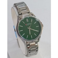 Curren Çelik Kordonlu, Kadranı Yeşil, Su Geçirmez, 2 Yıl Garantili Kadın Kol Saati