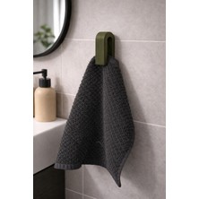 Bit Byte Brick Kendinden Yapışkanlı Dekoratif Havlu Tutucu - Zeytin Yeşili