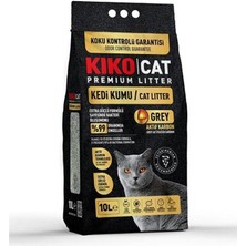Kiko Cat Premium Litter Grey Karbon 10 Lt Kedi Kumu