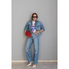 Purple By Banu Mavi Taşlamalı Straight Jean