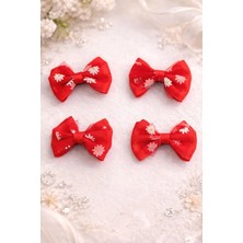 Nati Co Çiçekli Kız Çocuk Fiyonk Pens Toka Seti (4'lü)