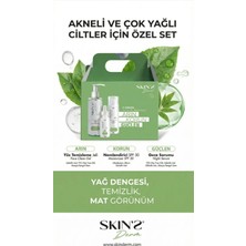 Skins Derm Sebum Regulator Spf 50 Moist. Crm 50 ml + Clean Gel 150 ml + Sebum Night Serum 30 ml