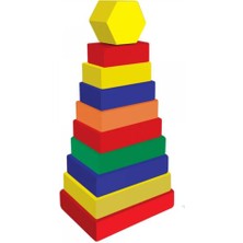 NW NessiWorld Ahşap Dikdörtgen Renkli Kule