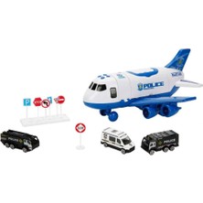 NW NessiWorld Sesli ve Işıklı Sürtmeli Polis Uçağı