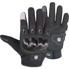 MW160S Flexshield Deri Korumalı Siyah Uzun Motosiklet Eldiveni