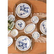 Bella Maison Vanessa Porselen 26 Parça 6 Kişilik Kahvaltı Takımı Mavi