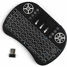 İsmiyle Al Kablosuz Türkçe Q Klavye Rgb Işıklı Televizyon Ps3 Dokunmatik Mouse