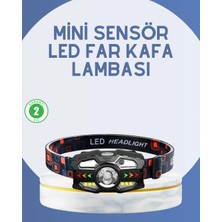İsmiyle Al El Sensörlü LED Far Suya Dayanıklı Şarjlı Kafa Lambası