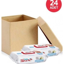 Baby Turco 90 Yaprak Beyaz Sabun Kokulu Islak Mendil 24 Adet Bebekler İçin Uygun Dermatolojik Test Edilmiş