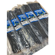 Veka Master 500 Adet Siyah Kablo Bağı 3.6X300 mm (5 Paket x 100 Adet) Dayanıklı Plastik Kablo Kelepçesi