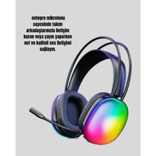 İsmiyle Al Type-C Şarjlı Rgb Işıklı Bluetooth Oyuncu Kulaklığı