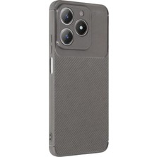 Hnrlishp Newface Realme C61 Kılıf Auto Focus Karbon Kapak - Gri