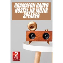 İsmiyle Al Gramafon Nostaljik Radyo Yüksek Ses Kalitesi USB Tf Kart Aux