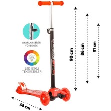 NW NessiWorld Torutoys Kırmızı Twist Işıklı Scooter Kırmızı
