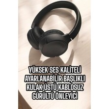 İsmiyle Al Kulak Üstü Kablosuz Bluetooth Kulaklık Gürültü Önleyici Ayarlanabilir