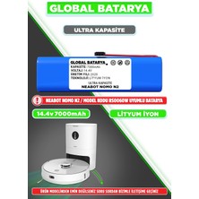 Neabot Nomo N2 Uyumlu Akıllı Robot Süpürge Bataryası 14.4V 7000MAH Li-Ion Pil (Ultra Kapasite)