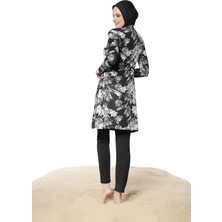 Ruko Maio 22150-3 Büyük Beden Yarım Balıkçı Yaka Lycra Tam Tesettür Mayo