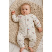 GMG Collection Baby Kız - Erkek Baklava Desenli Içi Yünlü Uyku Tulumu, Tulum, Astronot Tulumu