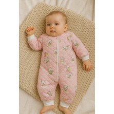 GMG Collection Baby Kız - Erkek Baklava Desenli Içi Yünlü Uyku Tulumu, Tulum, Astronot Tulumu