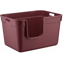 Herniks Tanos Yarı Açık Kedi Tuvaleti 54X40X32 - Bordo