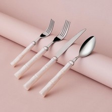 Karaca Ember Krem 6 Kişilik 24 Parça Çatal Kaşık Bıçak Takımı