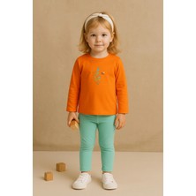 GMG Collection Baby Mevsimlik Taytlı Takım 2y,3y,4y,5yaş Mavi-Turuncu-Kahverengi