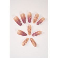 Pop Beauty Takma Tırnak Seti & Zararsız Yapıştırıcı, El Yapımı (Handmade)