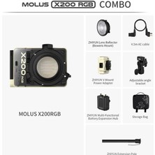 Zhiyun Molus X200 Rgb Combo Paket 200W Cob Taşınabilir LED Video Işığı- Bej