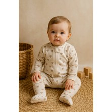 GMG Collection Baby Fermuarlı Fil Bulutlu Tulum 9 Ay,12 Ay,18 Ay Kız