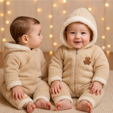 GMG Collection Baby Wellsoft Kapüşonlu Fermuarlı Kışlık Bebek Tulum
