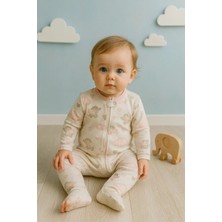 GMG Collection Baby Fermuarlı Fil Bulutlu Tulum 9 Ay,12 Ay,18 Ay Kız