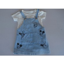 GMG Collection Baby Askılı Salopet Elbise ve Basic Tişört 2' Li Takımducky Love