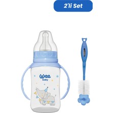 Wee Baby Klasik Kulplu Pp Biberon 150 ml - Mavi (Temizleme Seti)
