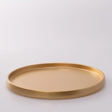 Selim Victoria Yuvarlak Tepsi Altın