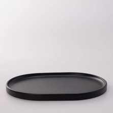 Selim Victoria Oval Tepsi Büyük Siyah