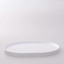 Selim Victoria Oval Tepsi Büyük  Beyaz