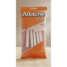 Apache Tek Bıçaklı Permatik -Banyo Traş Bıçağı (5 Adet)