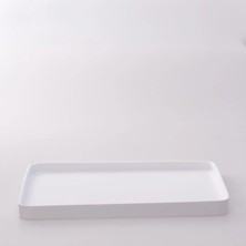 Selim Victoria Dikdörtgen Tepsi Büyük Beyaz