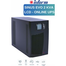 İnform Sınus Evo 2kva LCD Onlıne Ups Kesintisiz Güç Kaynağı 6/14DK (4X9AH)
