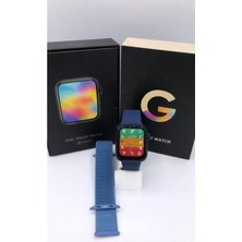 Pazariz G68L 6s Akıllı Saat Mavi Çift Kordon Yan Tuşlar Aktif Uygulama ile Sağlık Takibi