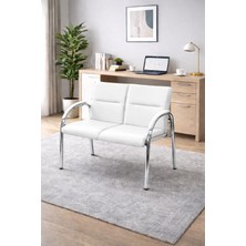 YRN Ofis Ofis ve Bekleme Alanları Için Premium Ikili Koltuk,misafir Koltuk– Modern Tasarım, Krom Ayak,