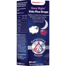 Imuneks Easy Night® Kids Plus Drops  Melisa ve Kediotu (Valerian) Ekstraktı Içeren Damla Takviye Edici Gıda 50 ml