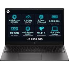 Hp 255R G10 Amd Ryzen 5 7535U 16GB 512GB SSD 15.6" Fhd Windows 11 Pro Laptop, Notebook D0PK1AT 007