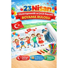 Haydi Dekor 23 Nisan Ulusal Egemenlik ve Çocuk Bayramı Boyama Rulosu – Çocuklar Için Atatürk ve Bayram Temalı 4 Metrelik Dev Boyama Kağıdı | Eğitici ve Eğlenceli Etkinlik