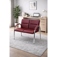 YRN Ofis Ofis ve Bekleme Alanları Için Premium Ikili Koltuk,misafir Koltuk– Modern Tasarım, Krom Ayak,