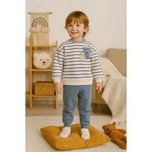 GMG Collection Baby Erkek Çocuk Şardonlu Kalın Mavi Ikili Takım 2y,3y,4y,5yaş