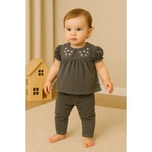 GMG Collection Baby Çiçekli Yaka Alt Üst 2'li Takım2