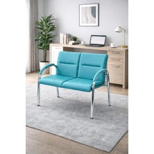 YRN Ofis Ofis ve Bekleme Alanları Için Premium Ikili Koltuk,misafir Koltuk– Modern Tasarım, Krom Ayak,